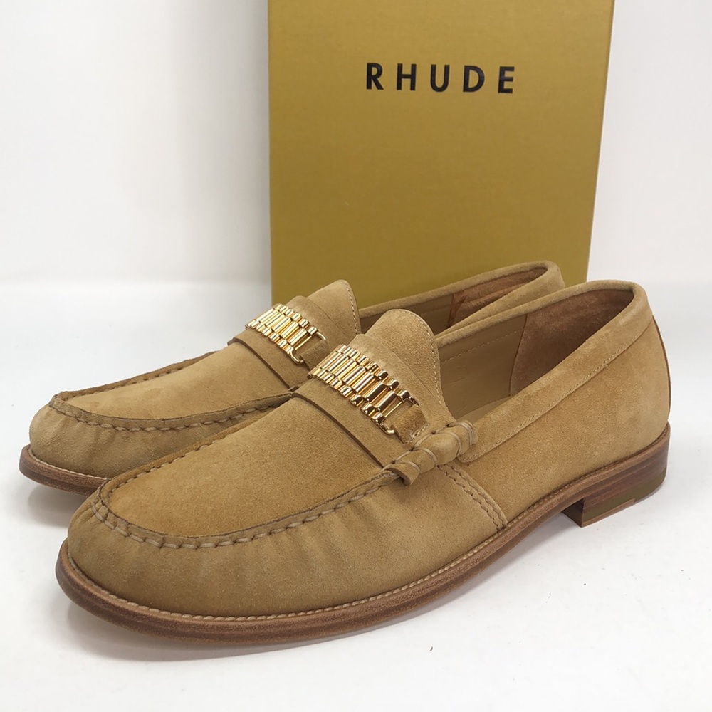 Rhude Tan Suede Penny Loafers With Dustbag - Size 11 - Picture 3 of 16
